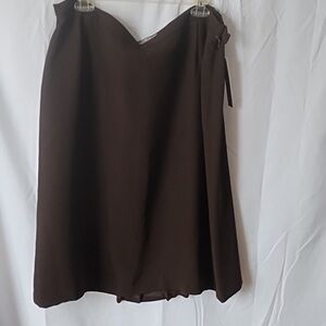 Elegant Dark Brown A-Line Skirt